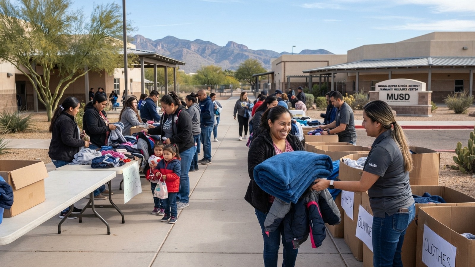 MUSD Winter Warm Up Giveaway Provides Blankets, Jackets & Clothes for Families!