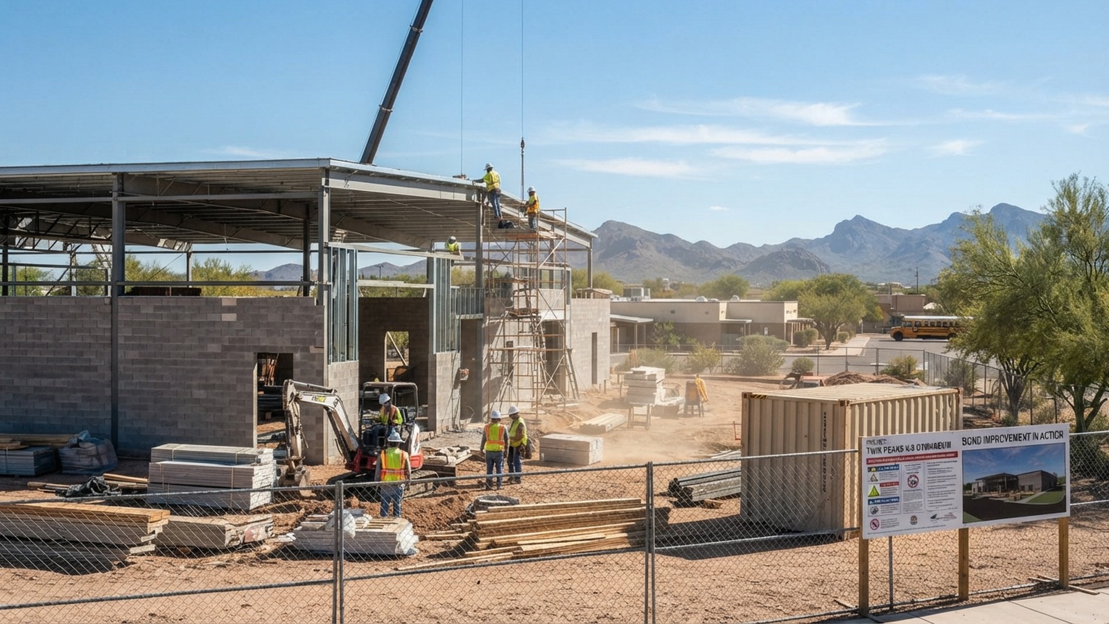 School Improvement Bond in Action: New Gym Coming to Twin Peaks K-8 this Year!