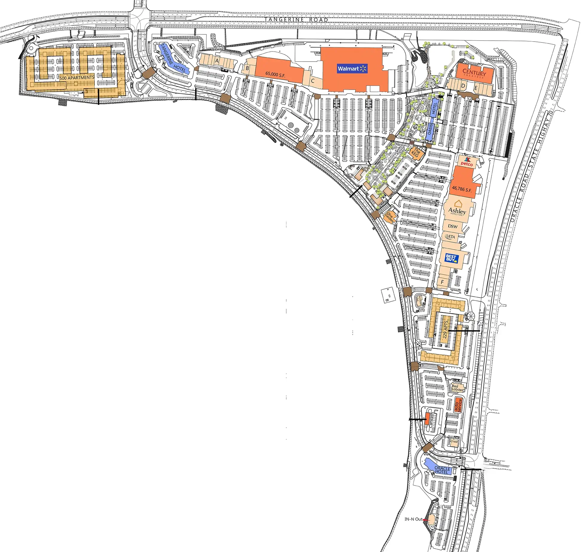 Oro Valley Marketplace site plan layout