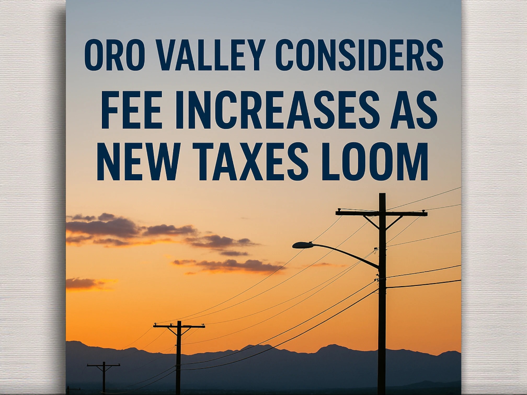 Oro Valley Reviews Tax and Fee Changes