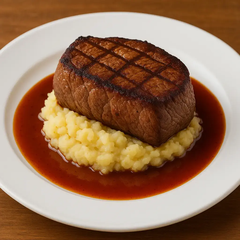 steak and potatoes