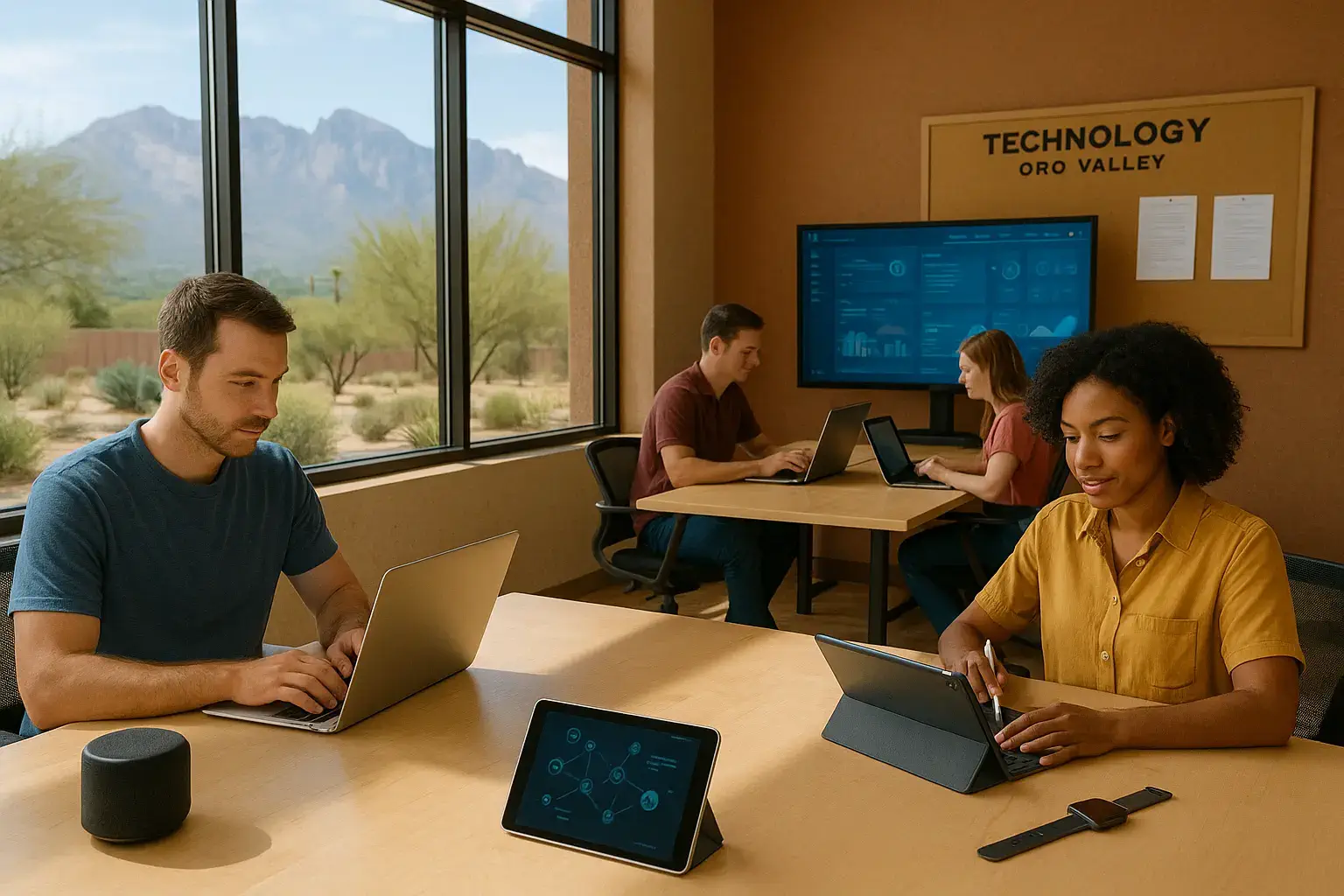 Technology hub in Oro Valley with computers, gadgets, and community events