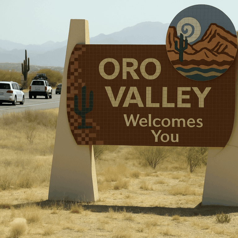 welcome to oro valley sign