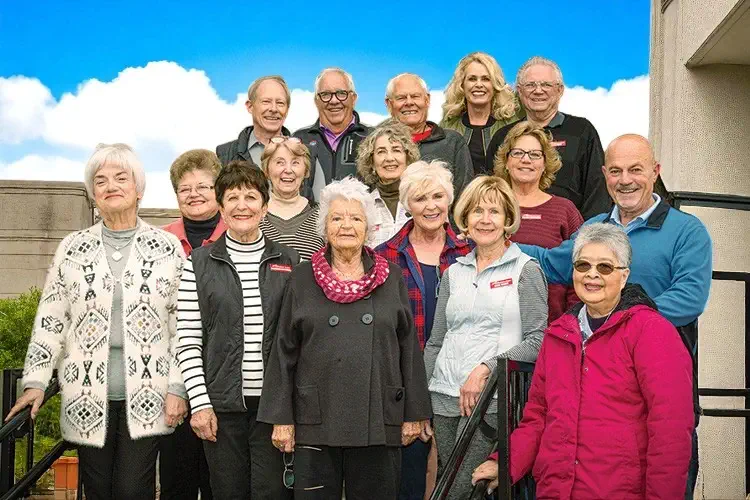 Madeleine Fiorino (front row, red scarf) with the SaddleBrooke Singers in June 2020, celebrating a lifetime dedicated to music, community, and faith.