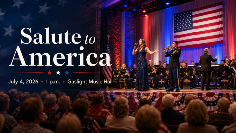 Patriotic Salute to America concert at Gaslight Music Hall in Oro Valley.